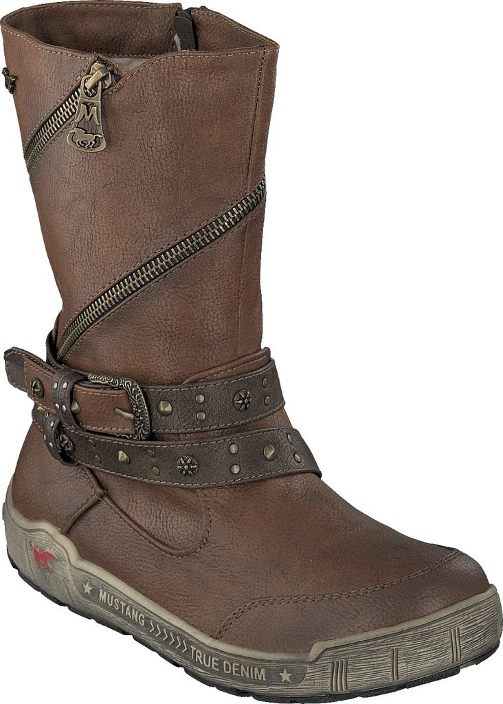 Mustang Damen Stiefelette Warmfutter Kurzstiefel 1290-606, Größe:40 EU, Farbe:Braun