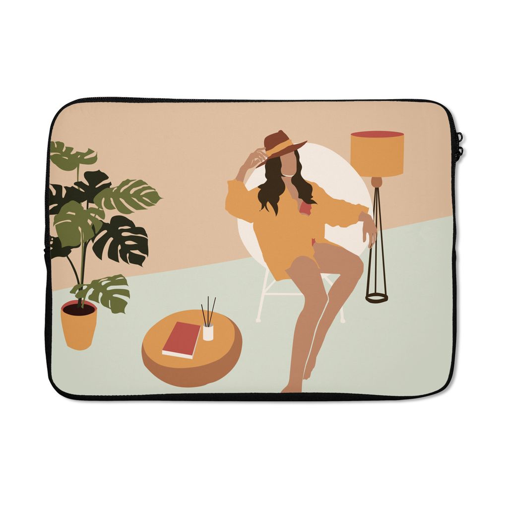 MuchoWow Laptop Hülle 14 ZollFrauen - Kleidung - Interieur - Pastell Laptoptasche - Laptoptasche - Stoßsicher - Schutzhaube