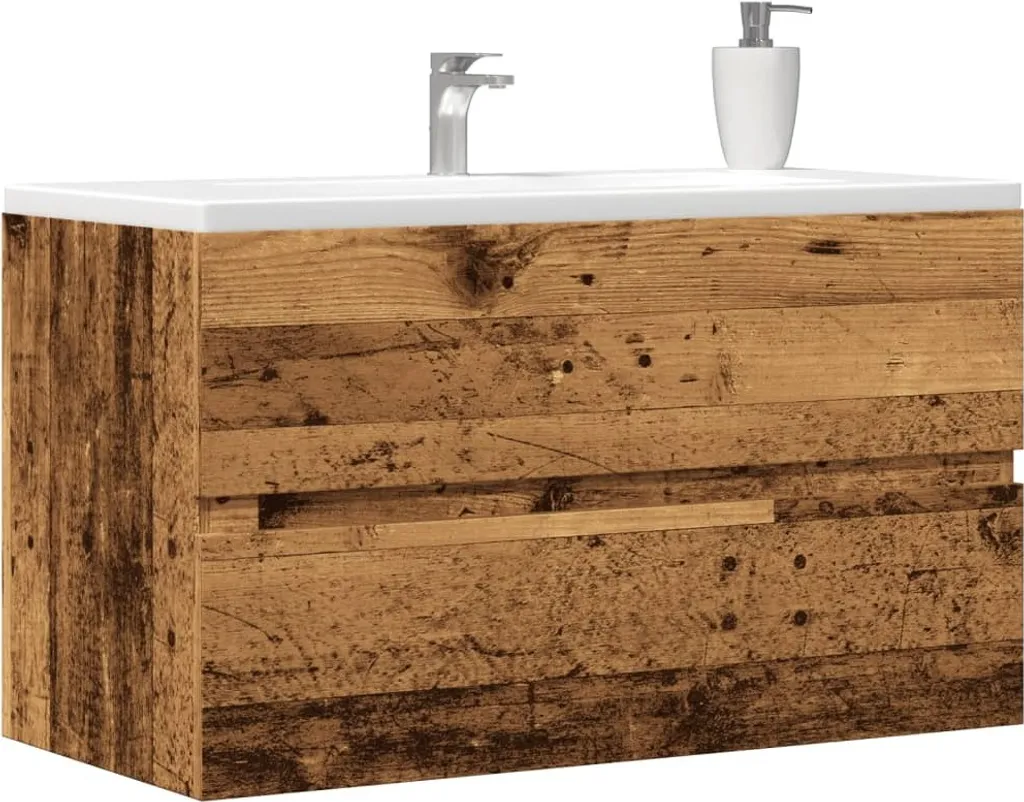 Mobile Sottolavabo Design 90cm Effetto Rovere Antico Maison Exclusive