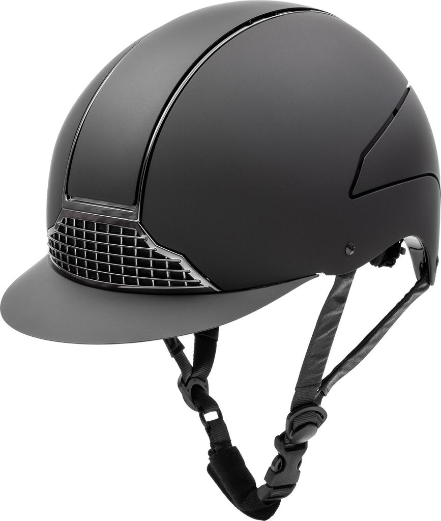 Waldhausen SWING Reithelm H24 chrome , Farbe:schwarz matt, Größe:55 - 57 cm