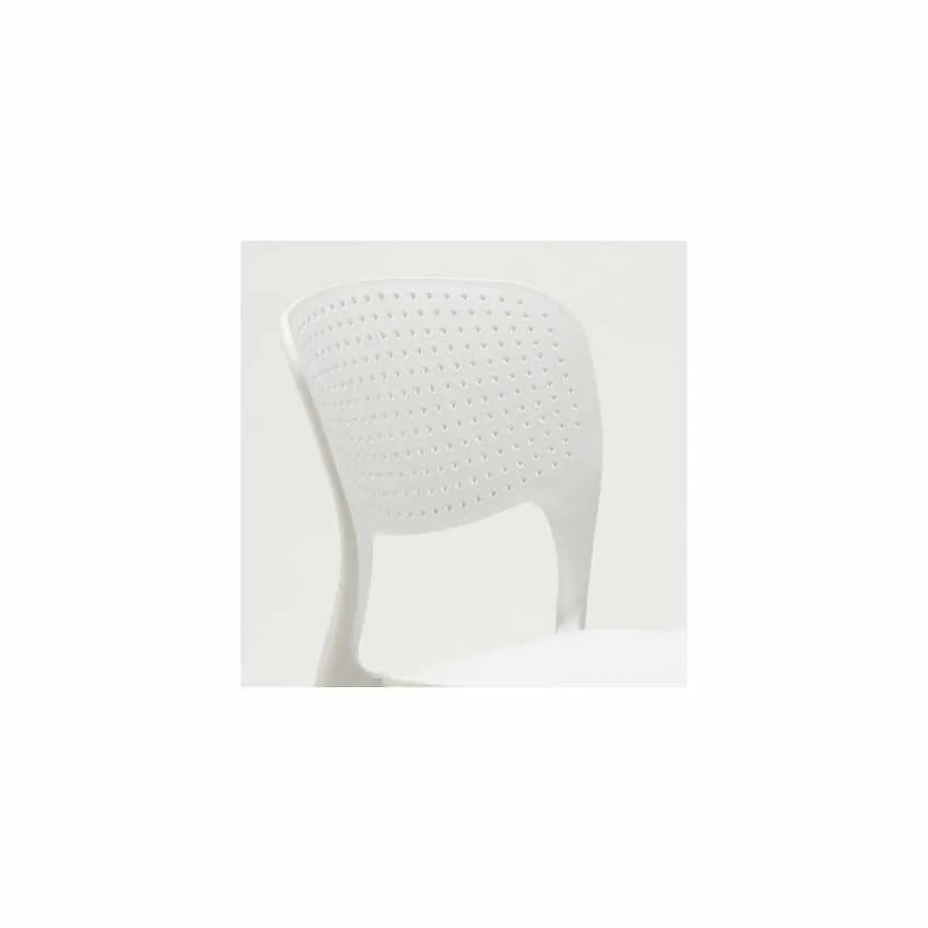 Chaise de jardin Giulietta blanche résistante et empilable pour terrasse - 4