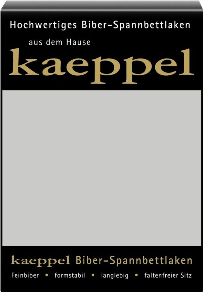 Kaeppel Biber Bettlaken Betttuch 100 x 200 cm Spannbettlaken 14 Farben Uni, Farbe:Silber