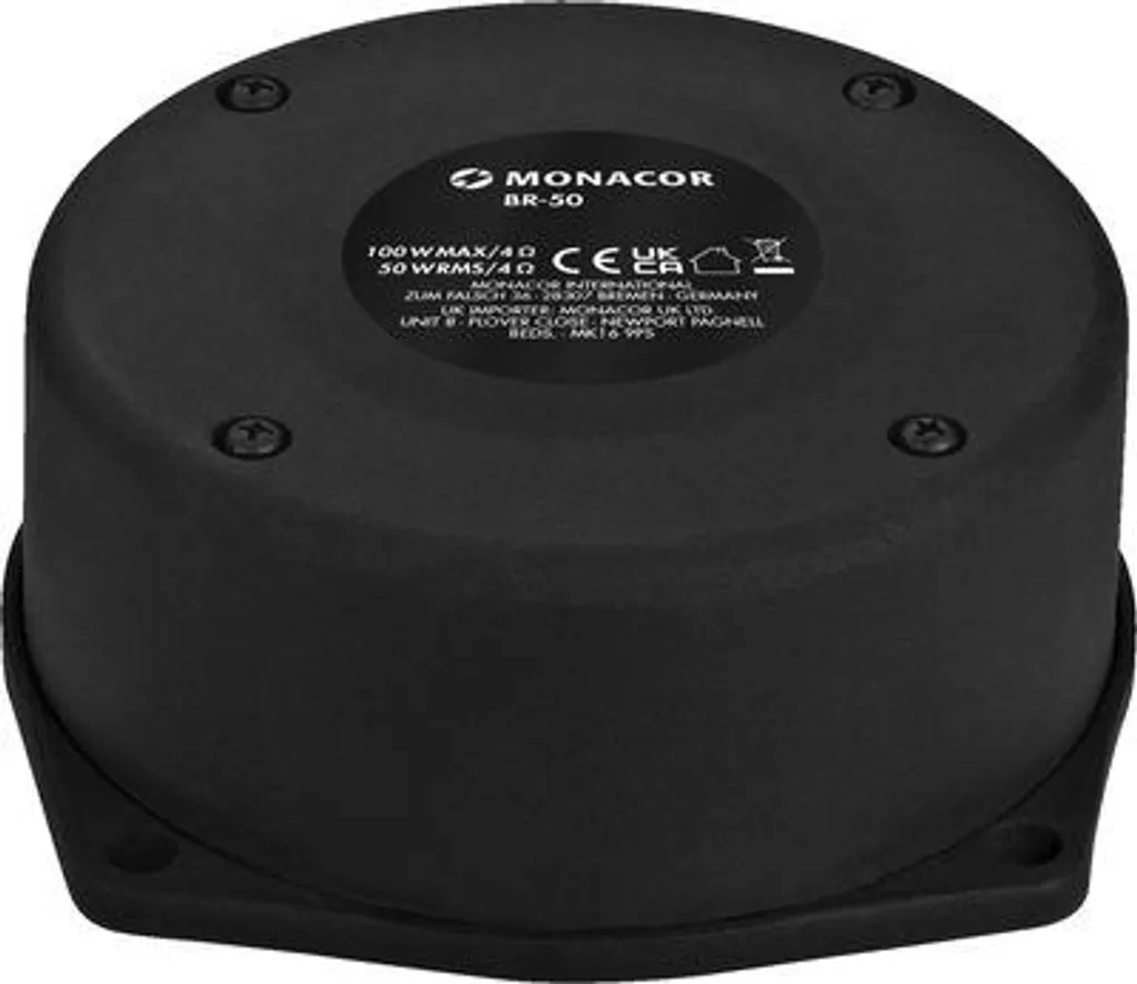 Vibreur de basses Monacor BR-50 pour simulateur auto et home-cinéma