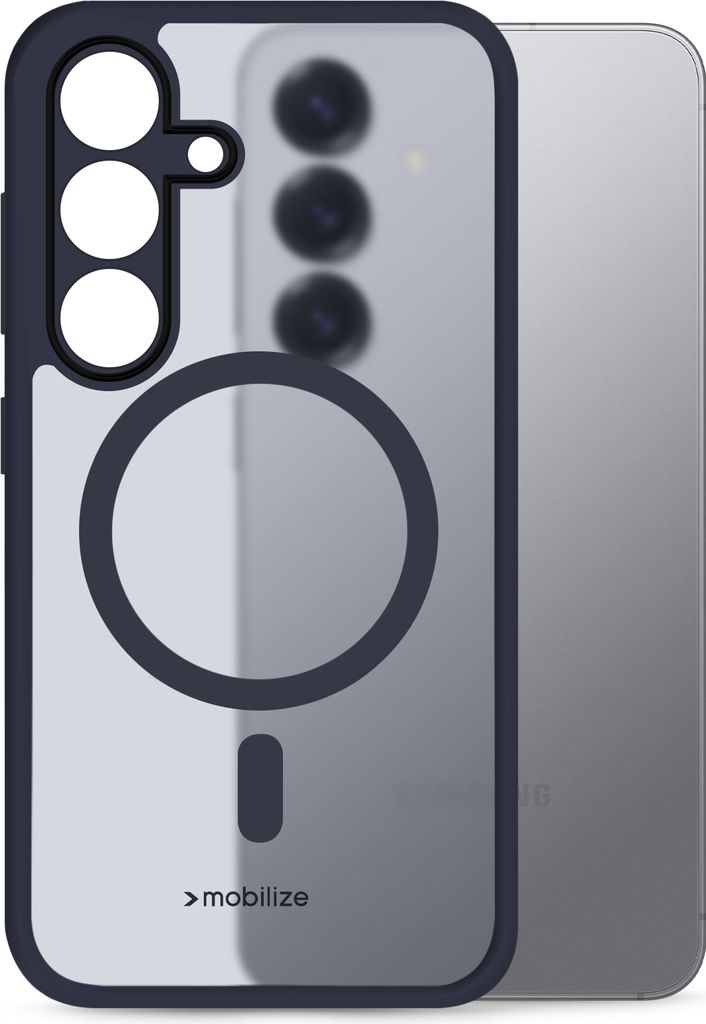 Mobilize Hybrid Samsung Galaxy S25 MagSafe Hülle Hardcase Backcover Stoßfest - Blau