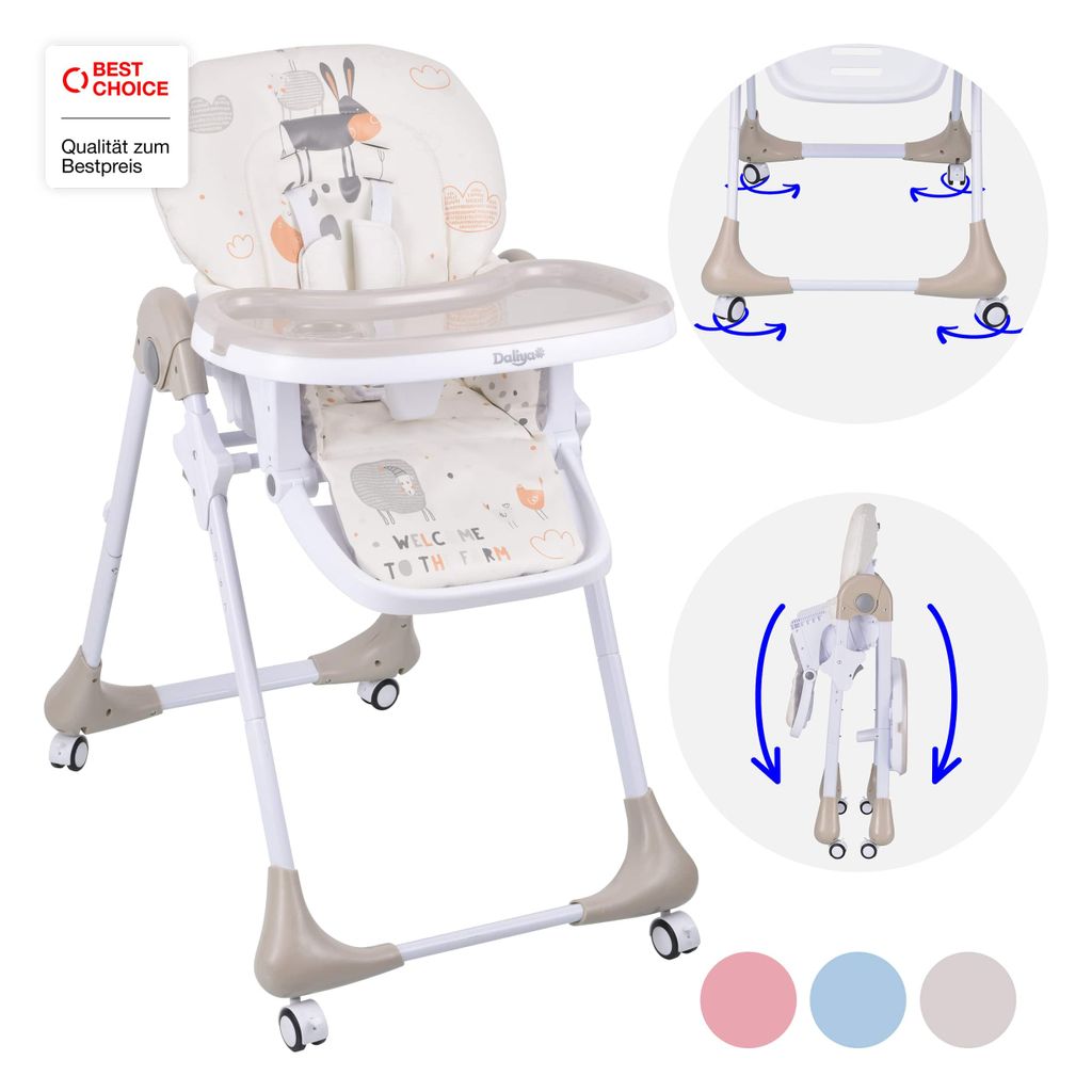 Daliya® SITONMI 3in1 Hochstuhl & Babyliege, Produktbild 