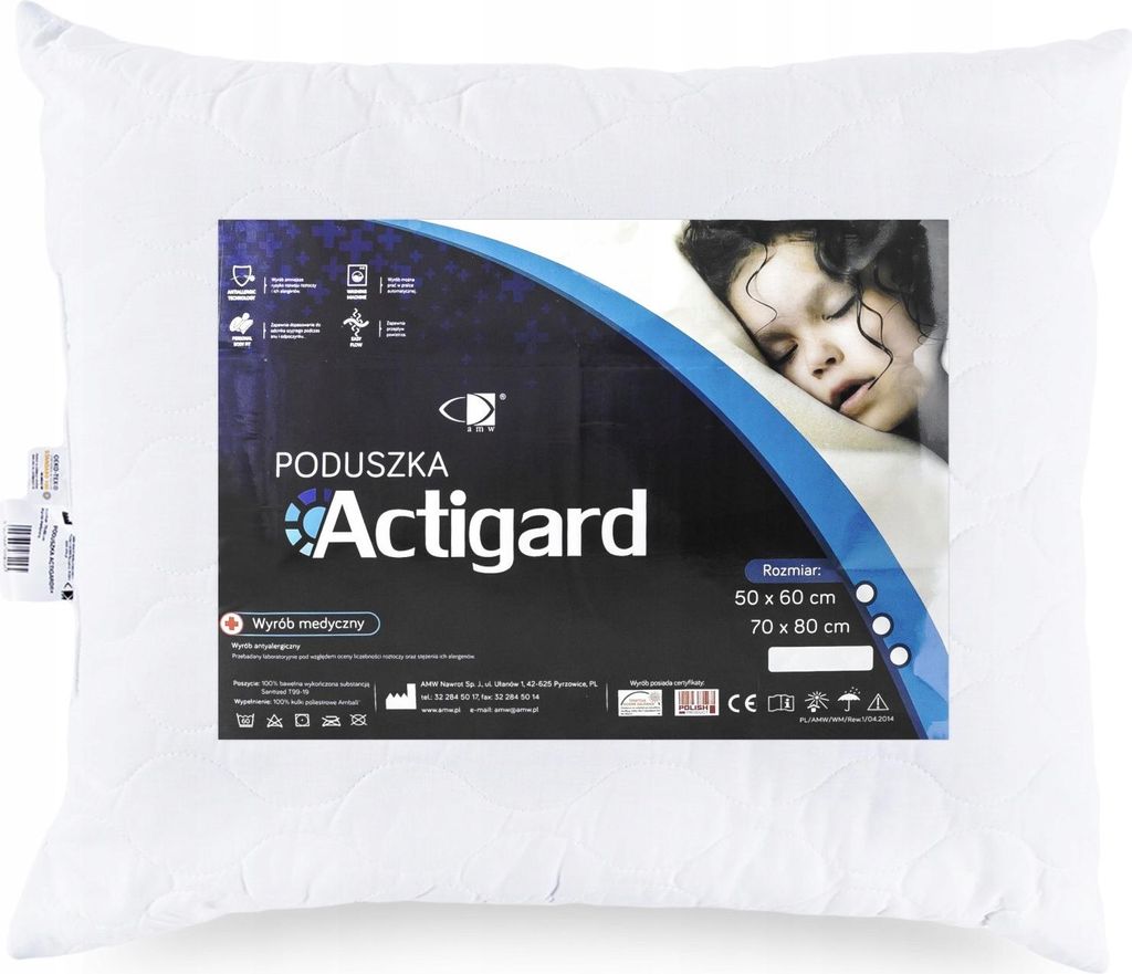 Poduszka standardowa AMW Acti 50 x 60 cm