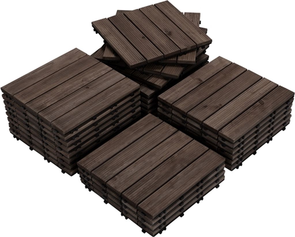Yaheetech 30x30 cm Fliesen Outdoor & Indoor Holzfliesen Produktbild 
