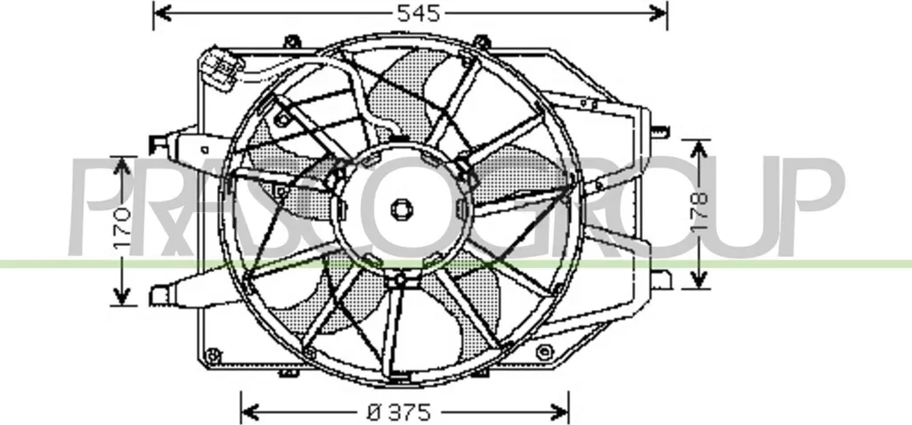 Ventilateur de refroidissement pour Ford Focus Essence et Diesel 12V