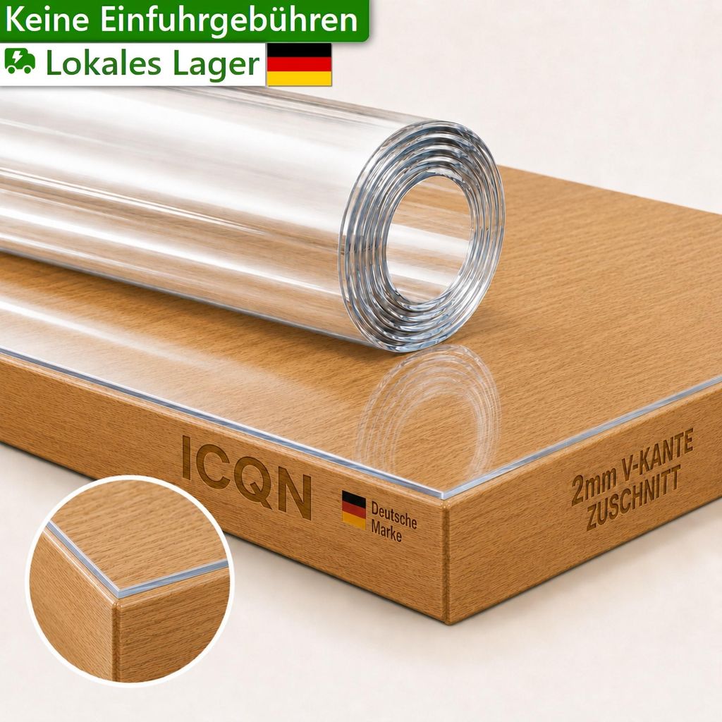 Tischdecke Transparente PVC Tischschutzfolie 2 mm, Produktbild 