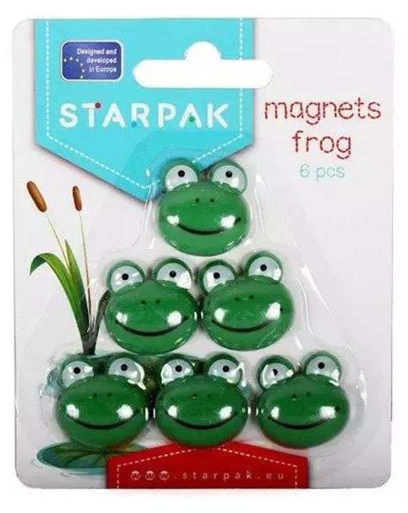 6 Stück starke Magnete mit Frosch-Motiv für den Kühlschrank Produktbild 
