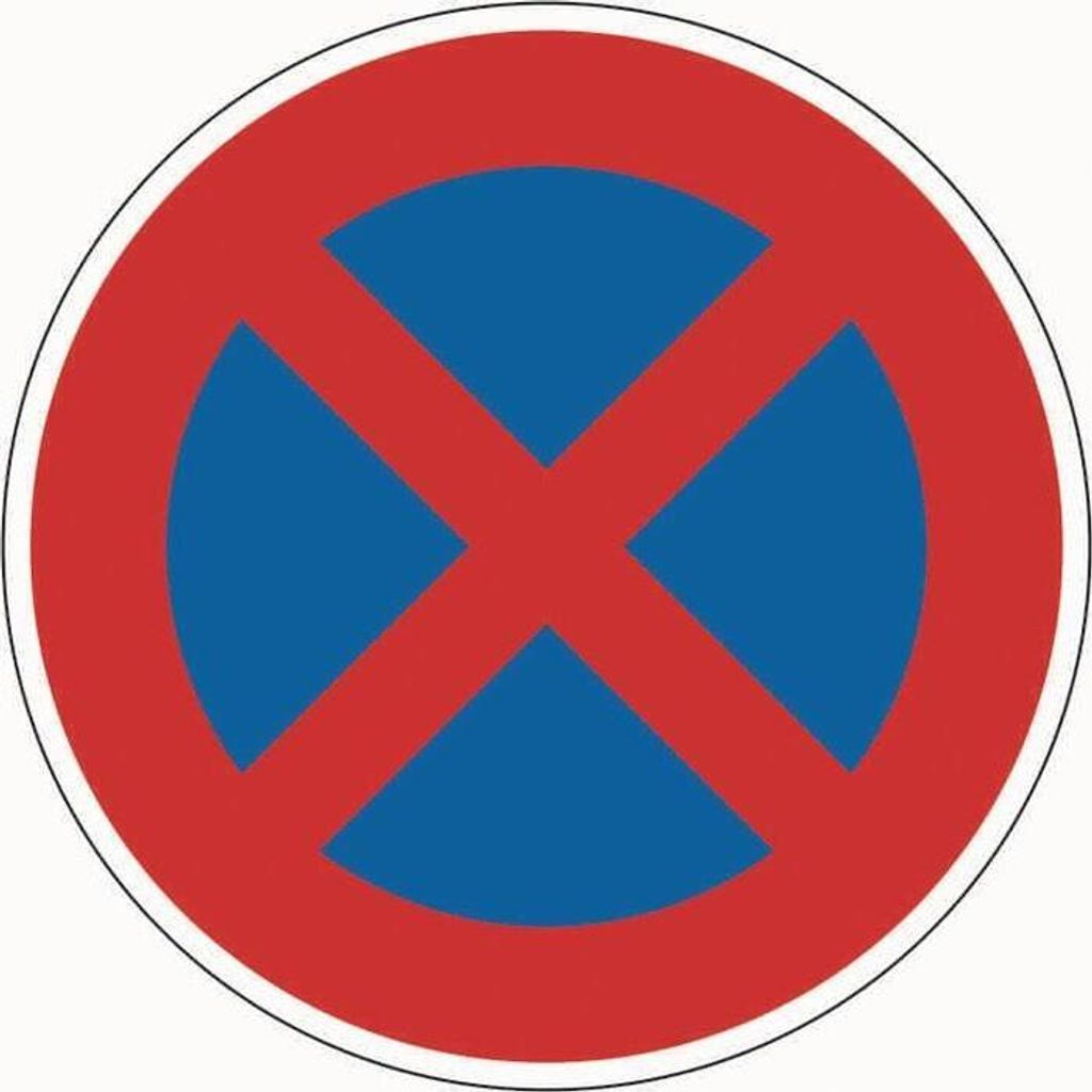 Verkehrszeichen VZ 283 Absolutes Haltverbot D.600 mmx2mm Ronde RA1 ADCO