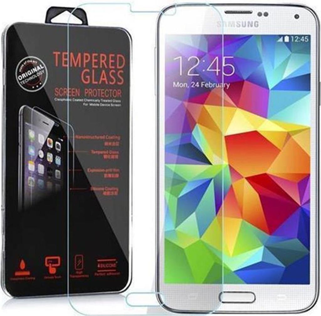Cadorabo Panzer Folie für Samsung Galaxy S5 / S5 NEO / S5 LTE+ Schutzfolie in Weiß Gehärtetes Tempered