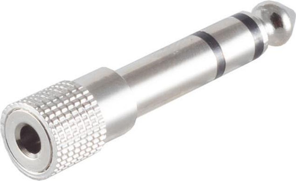 S/CONN maximum connectivity Adapter, Klinkenstecker Stereo 6,3mm auf Klinkenkupplung Stereo 3,5mm, Metall (57070-M)