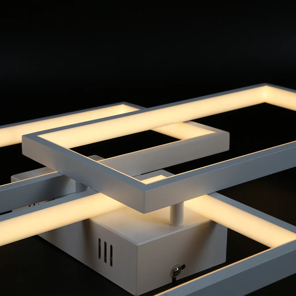 Plafonnier LED 63W Métal Blanc avec Télécommande pour un Éclairage Modulable