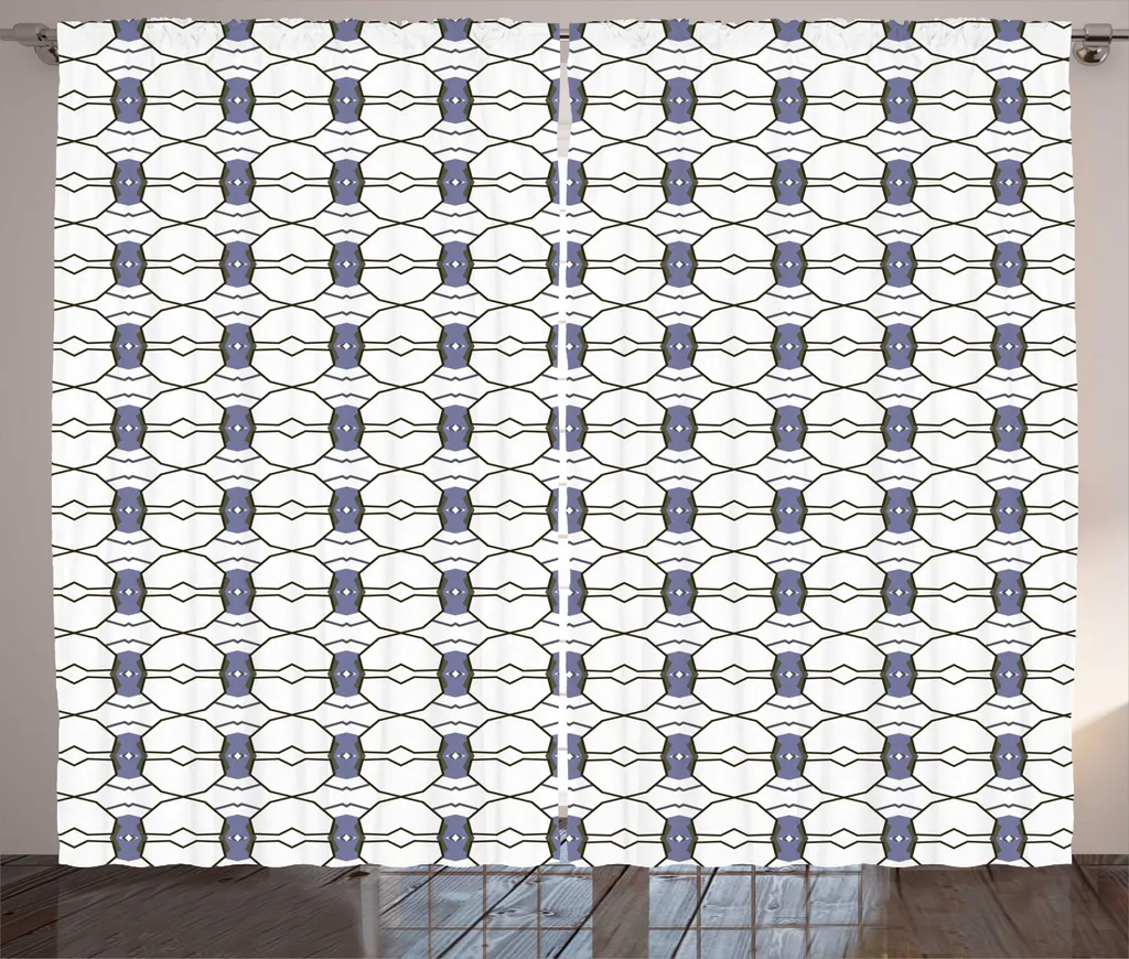 Rideau de salon universel bleu pâle à motifs rayés rustiques 280x225cm