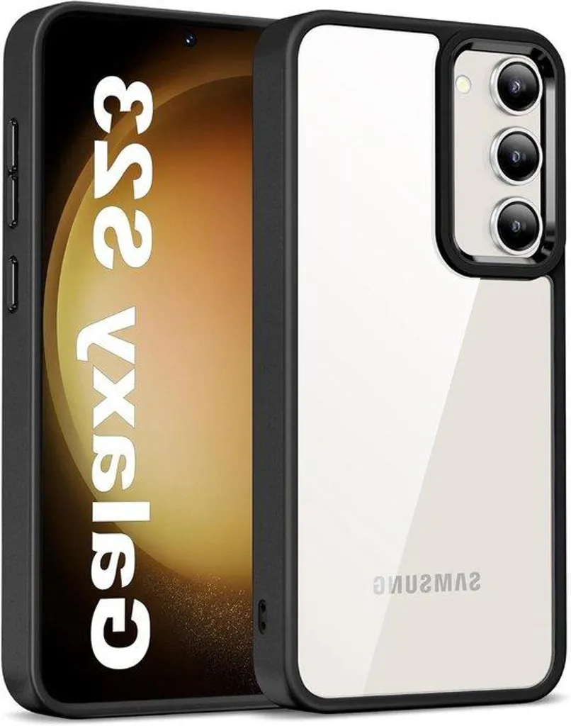 Coque de protection 6,1 pouces transparente et noire pour smartphone