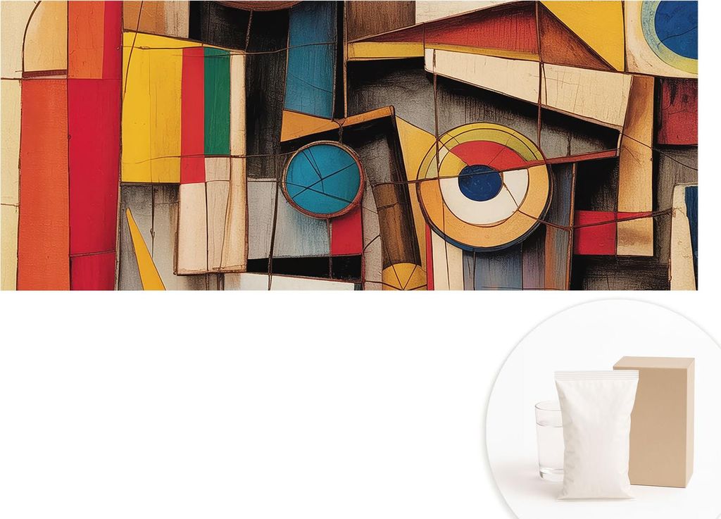 Fototapete - Wandbilder für Wohnzimmer - 208x146 cm - Dekorative Wandfolie - Modernes Design für Wanddekoration - Tapeten für Innenräume - Geom...
