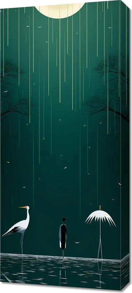 Quadro 40x90 cm Sogni Notturni - Arredamento Parete Camera da Letto - 1