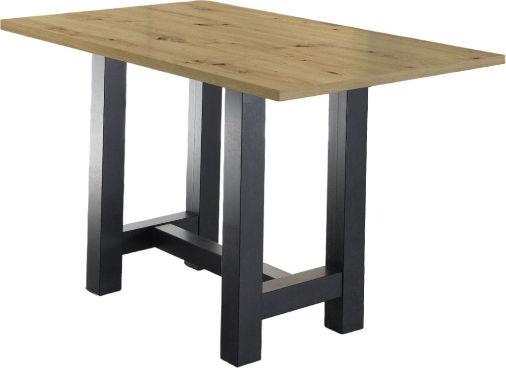 Stehtisch Essa 2 120 x 70 x 105 Bartisch Schwarzstahl/Asteiche 13603
