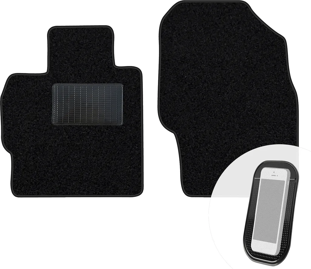 Set 2 Tappetini Anteriori Mazda CX-7 (2007-2012) - Velour Nero moto-MOLTICO