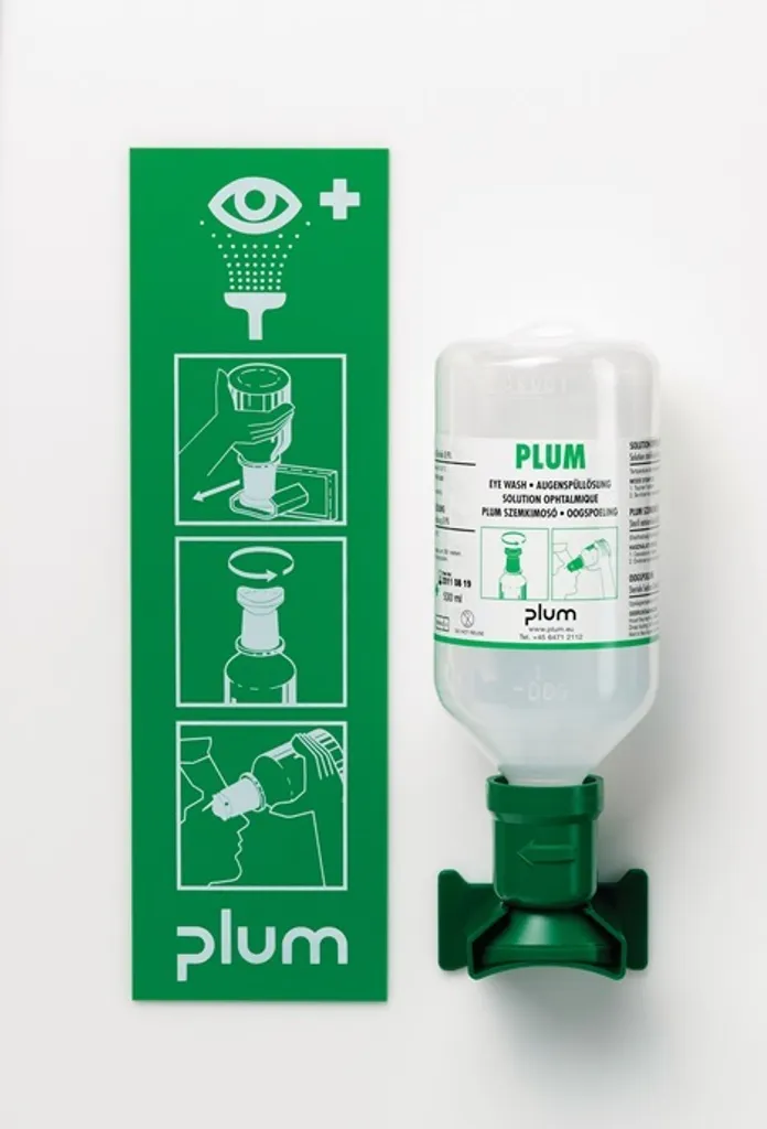 Stazione Emergenza Occhi PLUM 500ml | Design Ergonomico e Sicuro - 11