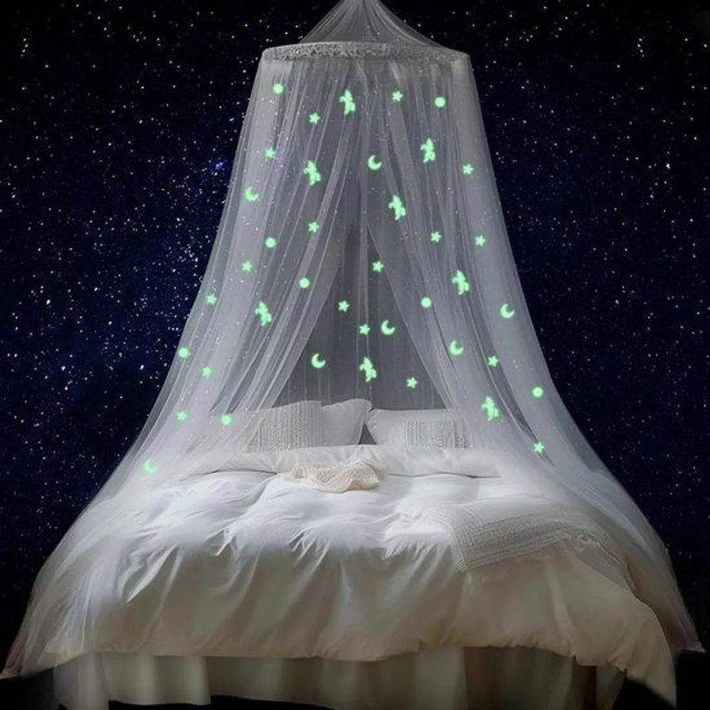 Moustiquaire de lit universelle phosphorescente en maille fine 250cm