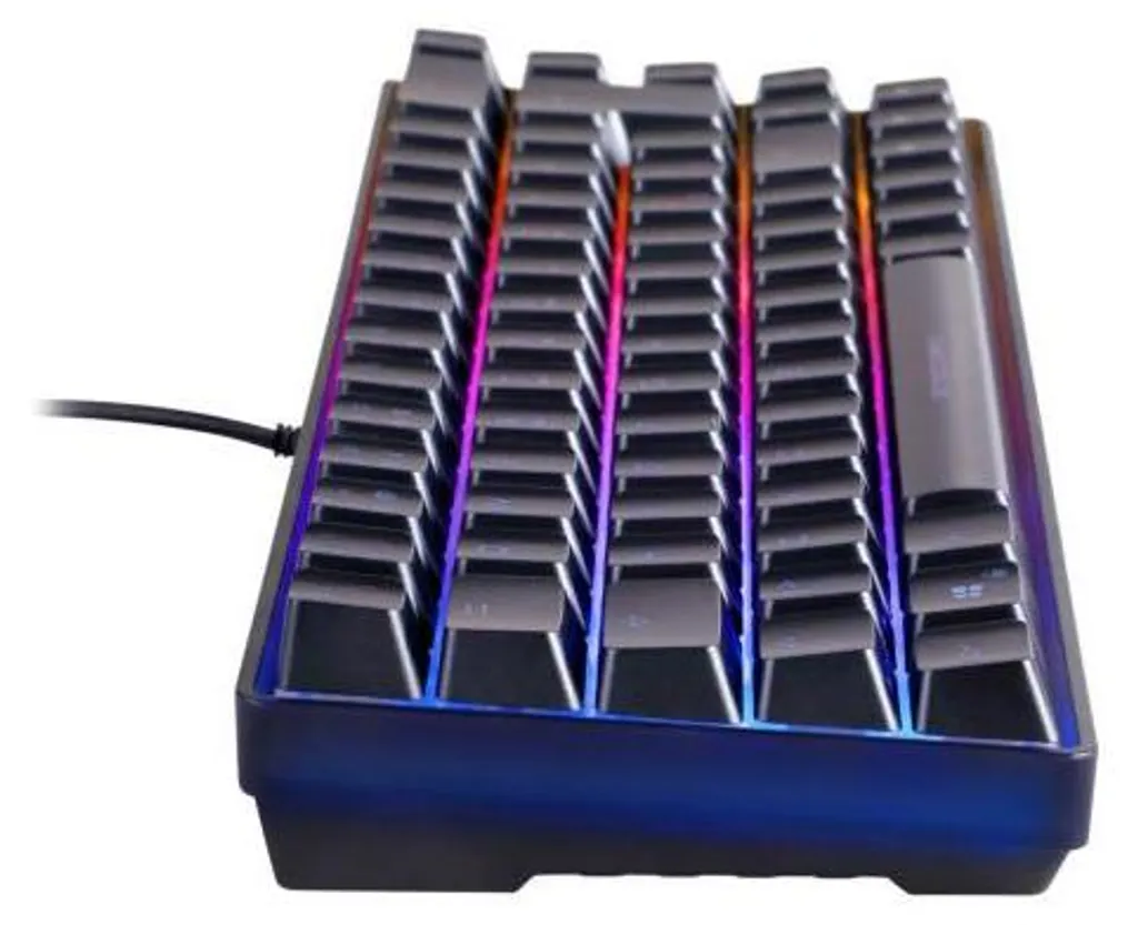 Clavier Gaming 60% Mécanique Semi-Transparent Deltaco GAM-158-DE Compact