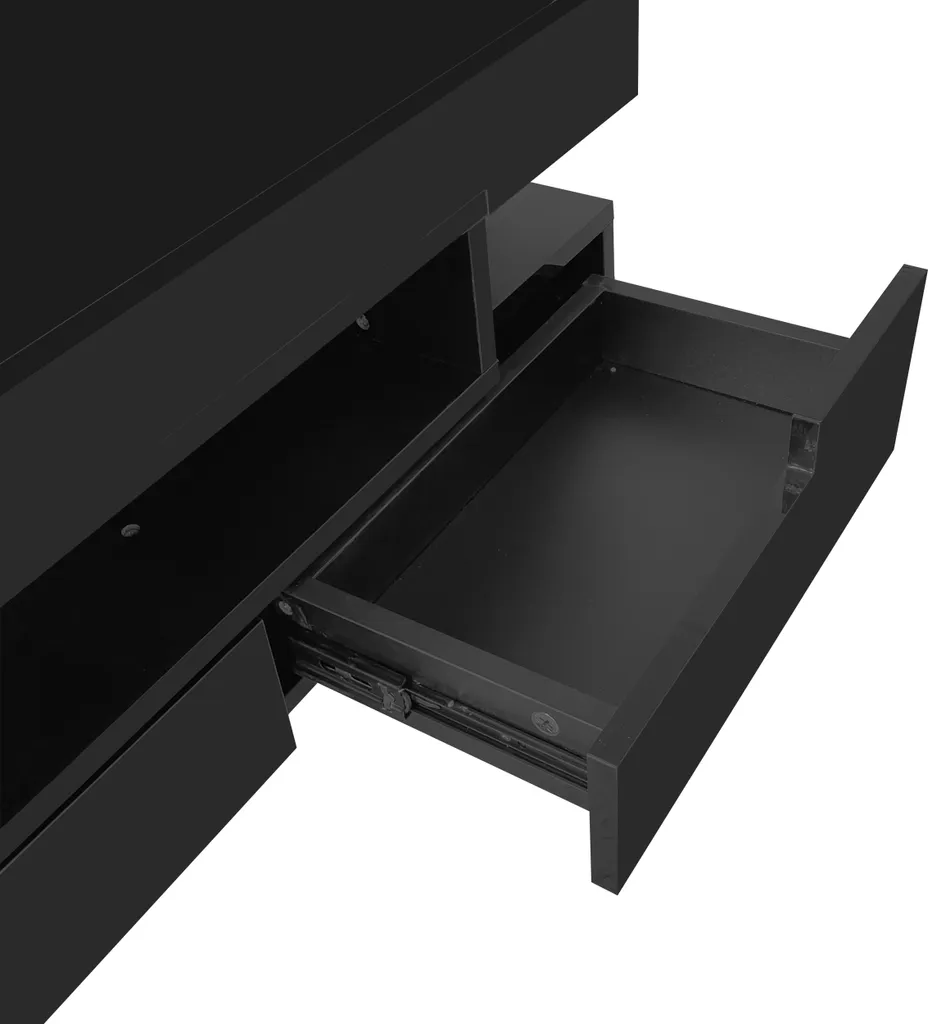 Table basse moderne pour salon avec LED et rangements spacieux - 15