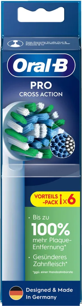 Pack de 6 brossettes Oral-B Pro CrossAction X Shape compatibles White - 3