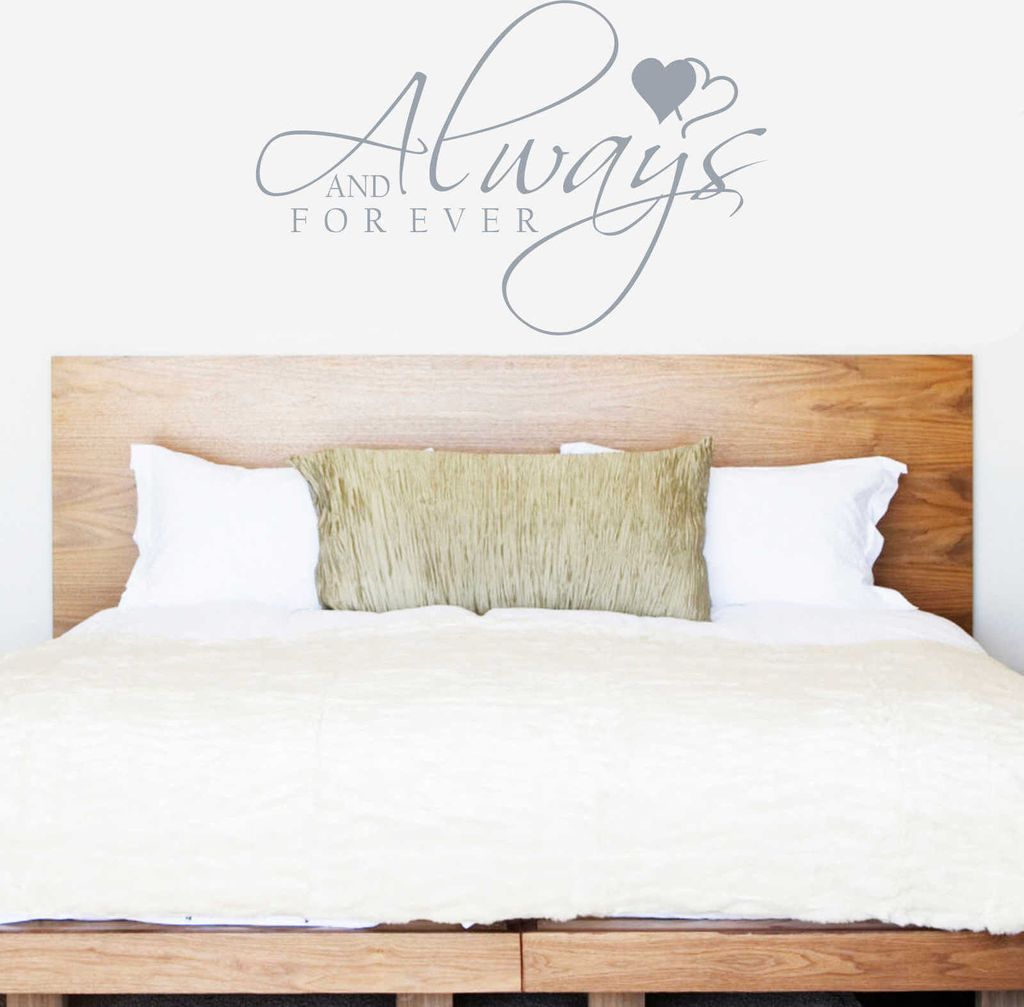 Wandtattoo - Wandaufkleber - Wandtattoo "Always and Forever" - 80cm x 52cm silber - Dekoration Küche Wohnzimmer Wand