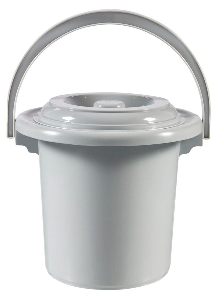 CURVER Eimer mit Deckel 5L in hellgrau, Plastik, 23.5 x Image du produit 
