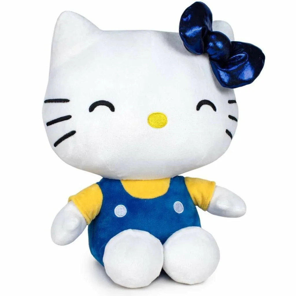 Peluche Hello Kitty 50 ans - Texture Douce et Finition Or 32 cm