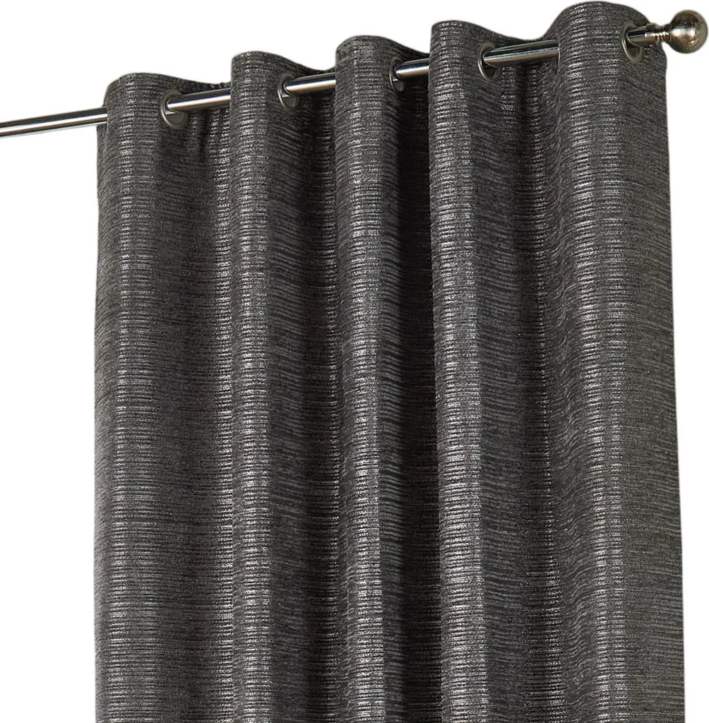 Rideaux de Salon en Chenille Jupiter Gris Graphite 229x229 cm Paoletti
