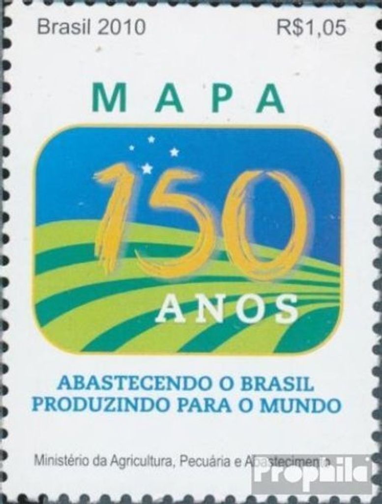 Briefmarken Brasilien 2010 Mi 3806 (kompl.Ausg.) postfrisch Produktbild 