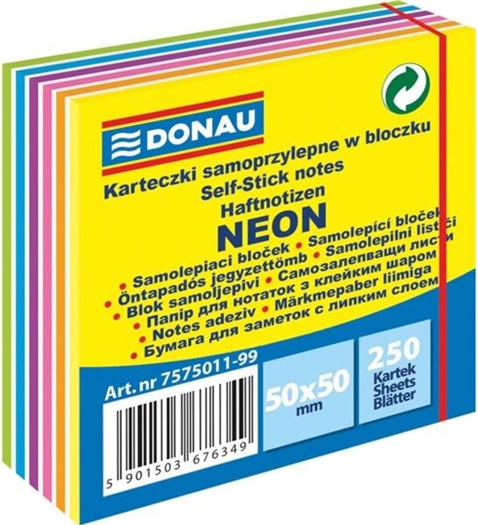 Selbstklebepad Donau 50x50 250l.neon