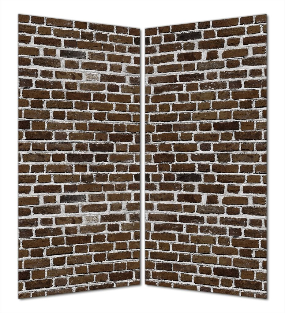 Wallario selbstklebende Duschrückwand 160 x 200 cm mit Motiv Ziegelsteinwand in braun - Backsteine - Wandverkleidung mit Hochglanzlaminat in Glaso...