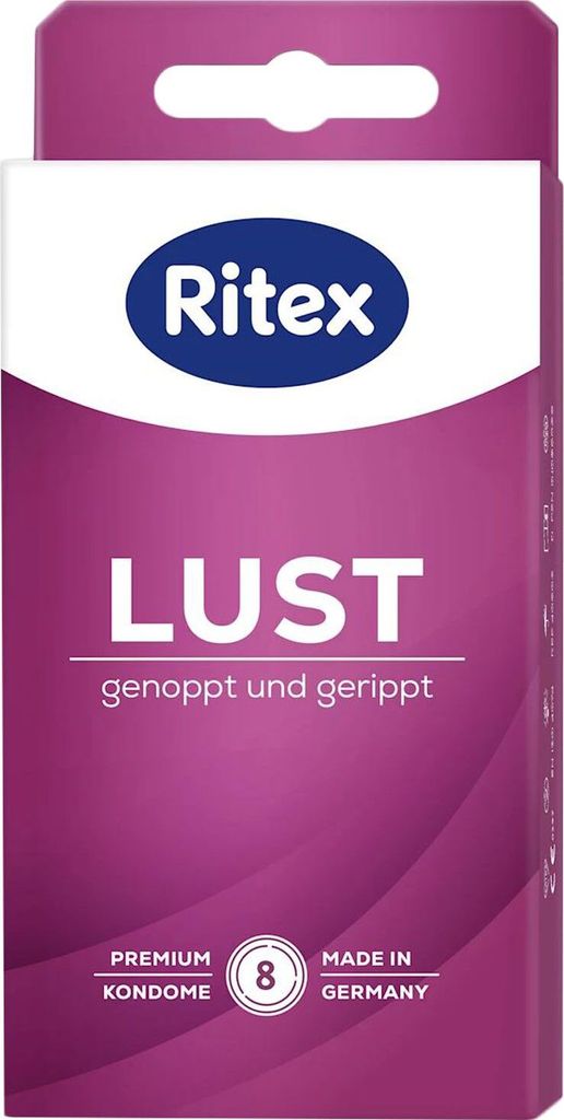 A box of Ritex Lust condoms.