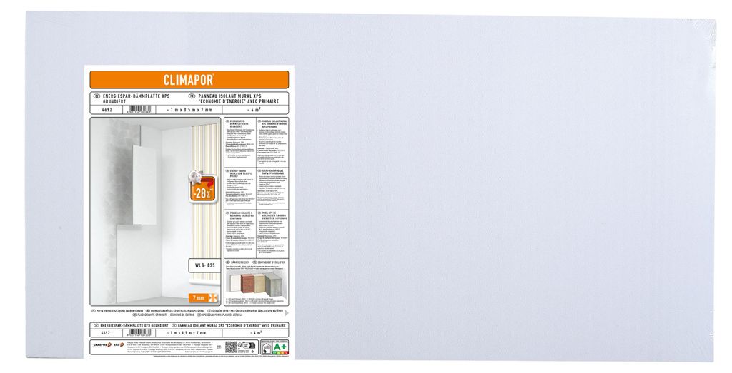 Climapor Energiespar-Dämmplatte grundiert 7 mm - 4 Pack (= Produktbild 