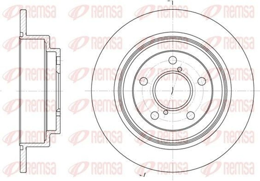 2x REMSA Bremsscheibe 6398.00 hinten für SUBARU FORESTER (SG) FORESTER (SF)