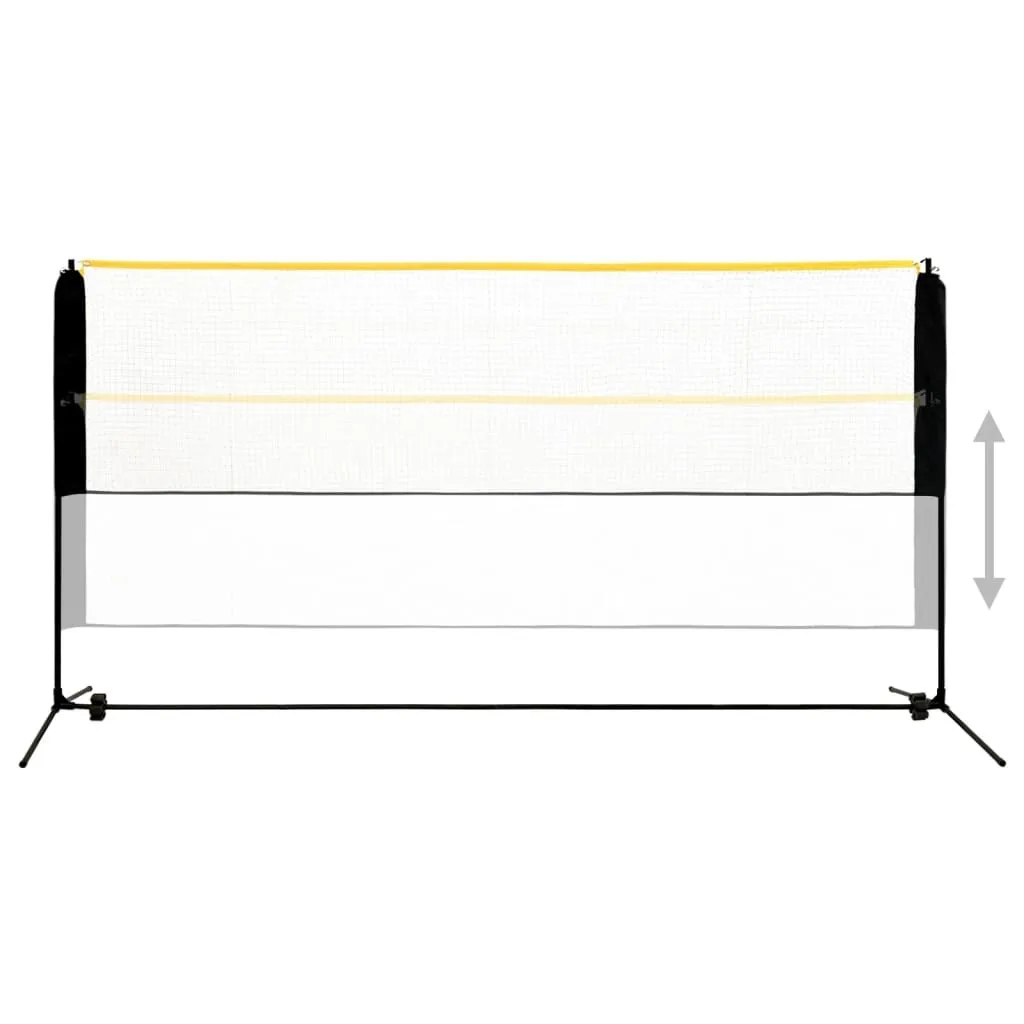 vidaXL Filet de badminton réglable en métal robuste 300x103x158 cm