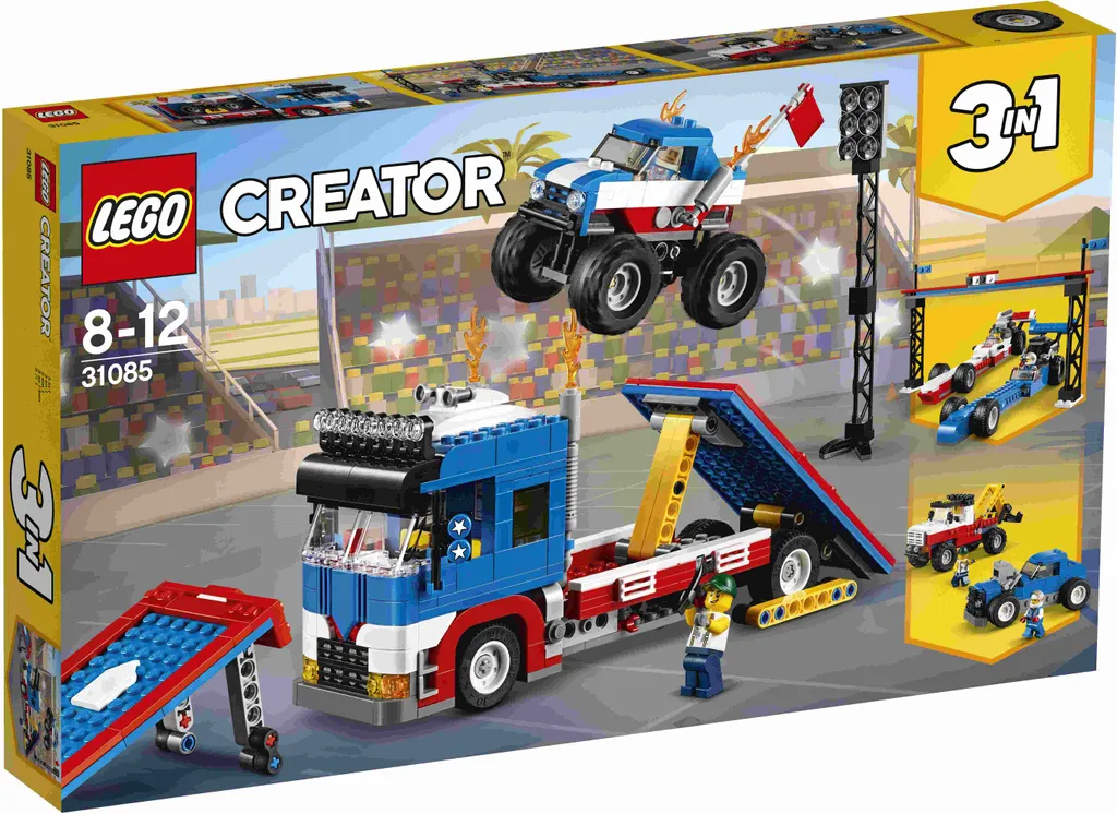 Camion Cascadeur LEGO 31085 : Modèle 3-en-1 avec Véhicules et Mini-Rampes