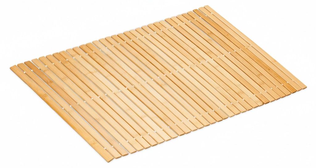 Tapis de bain en bambou Relaxdays, 80 x 50 cm, tapis de Image du produit 