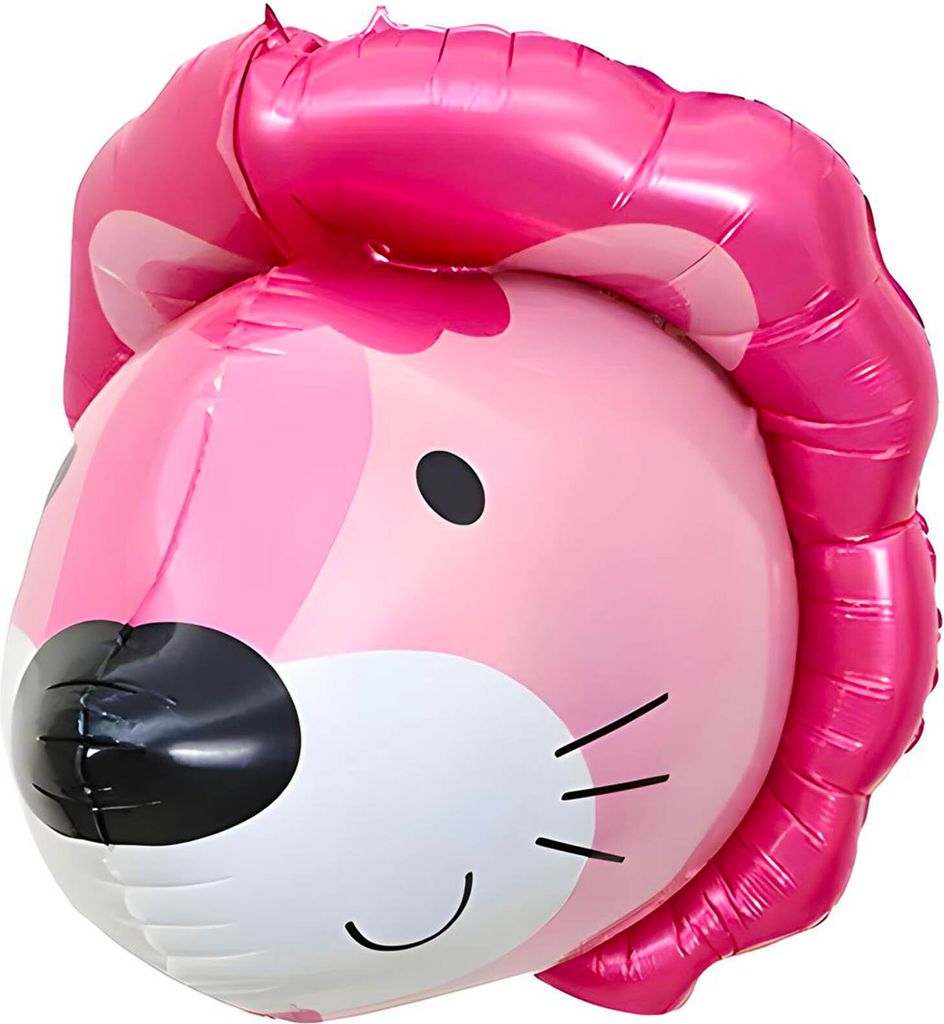 Folienballon Tier, Löwe rosa ca. 72*58cm