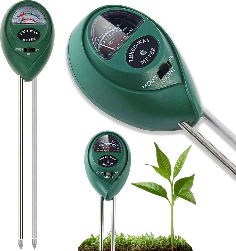 Bodentestmessgerät Ph-Säure-Messgerät Feuchtigkeit 3In1 Produktbild 