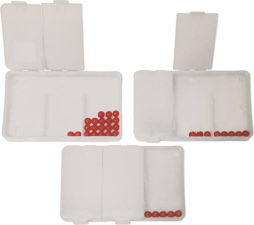 TimeTEX Flüster-Schüttelbox 3-tlg., mit 20 Perlen