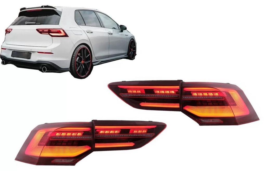 Fanali posteriori completamente a LED per VW Golf 8 berlina Immagine del prodotto 