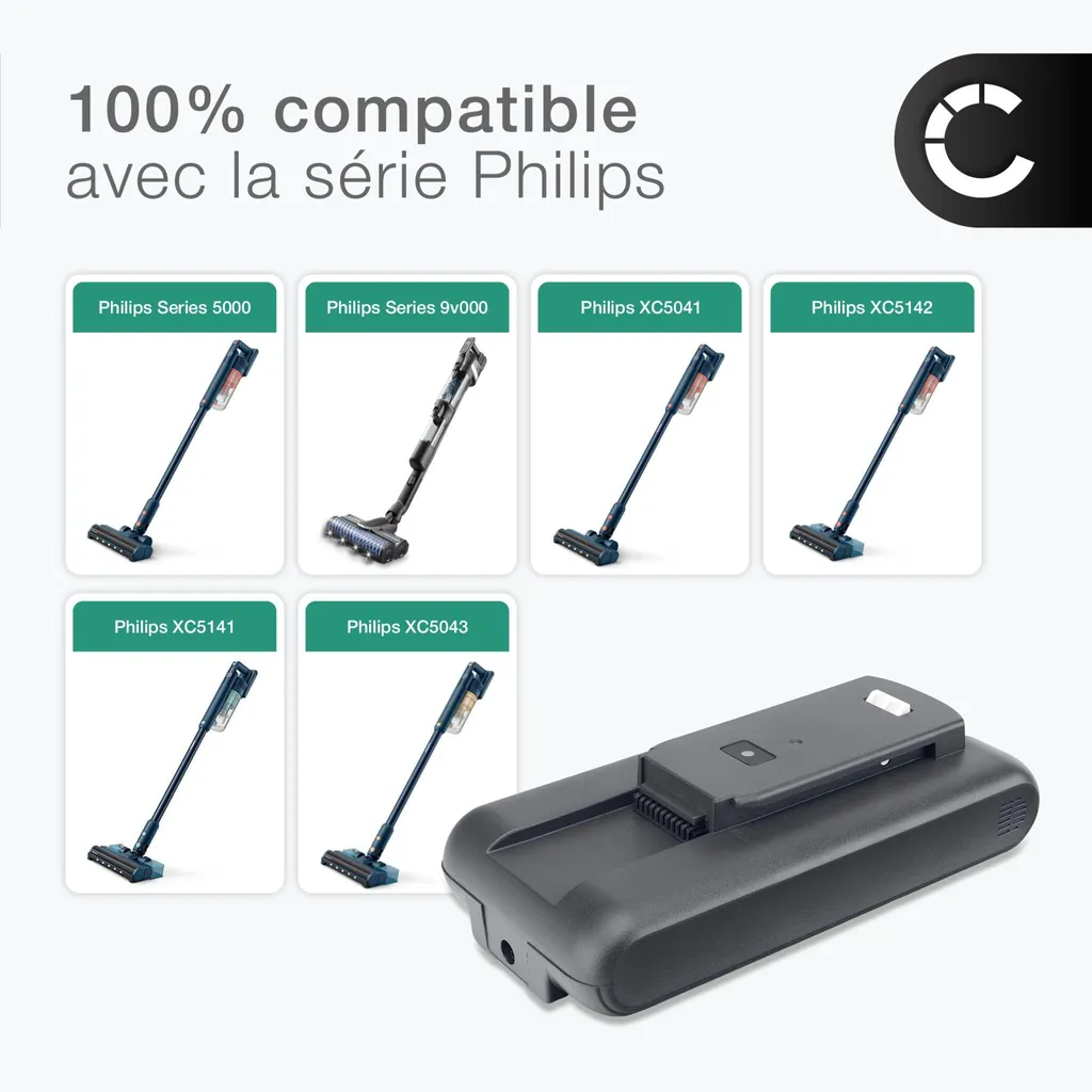 Batterie Philips Series 9000 XC5041 solution Panne Autonomie Faible - 3