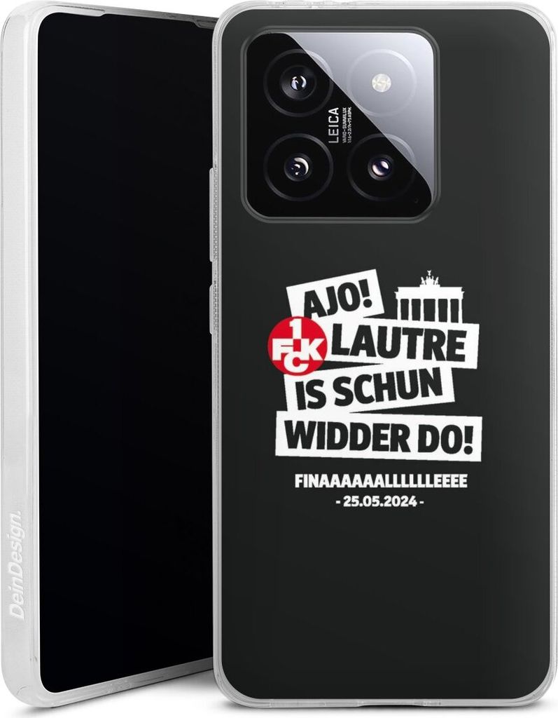 DeinDesign Handyhülle für Xiaomi 14T Silikon Hülle Case Smartphone Schutzhülle 1. FC Kaiserslautern 1. FCK Pokal Finale 2024