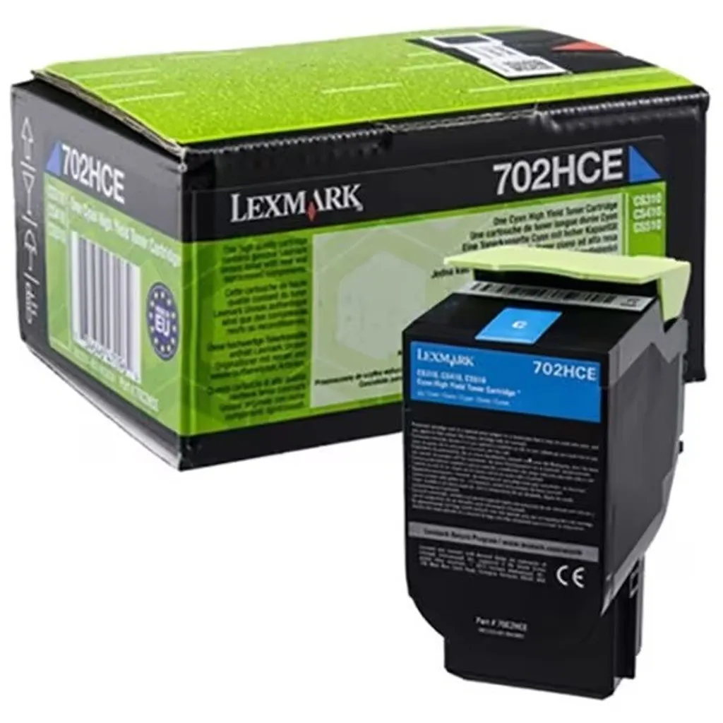 Toner Lexmark cyan 702 pour impression de rapports et présentations