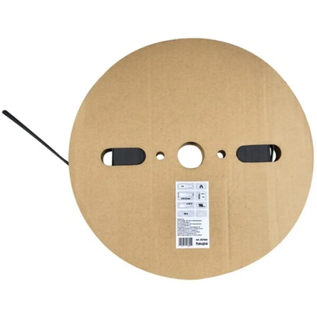 Gaine de Protection Thermique Rétractable 38,1 mm Noir en 25M